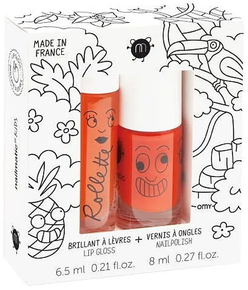 Set Nailmatic Kids Set Tropical (lip/gloss/6,5ml + nail/polish/8ml)