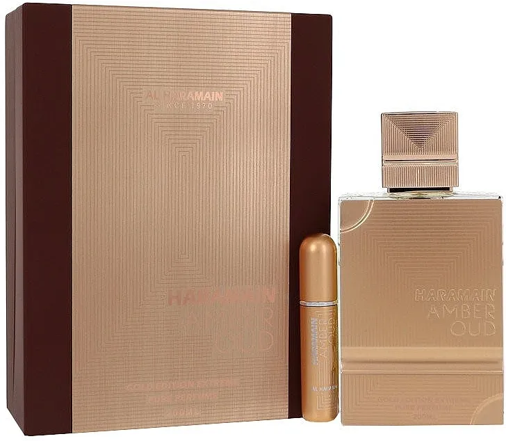 Set (parfem 200 ml + atomizer 10 ml) Al Haramain Amber Oud Gold Edition Extreme Pure Perfume Gift Set