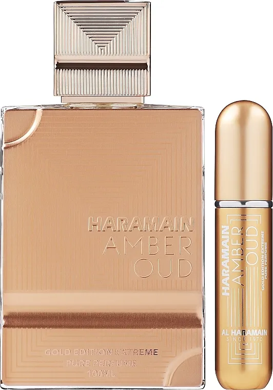 Set (perfume/100ml + atomiser/10ml) Al Haramain Amber Oud Gold Edition Extreme Pure Perfume Gift Set