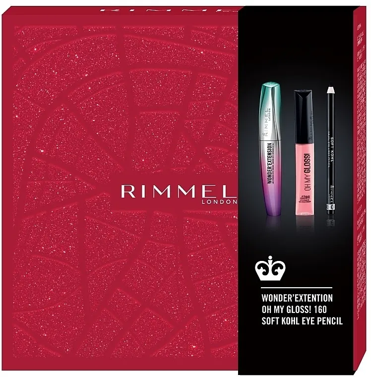 Set Rimmel Wonder (mascara/11ml + lip/gloss/6.5ml + eye/pencil/1.2g)