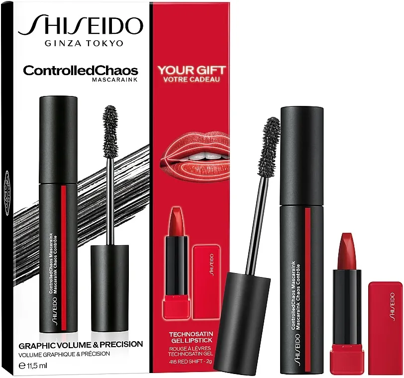 Set Shiseido Controlled Chaos MascaraInk (lip/2g + mascara/11.5ml)