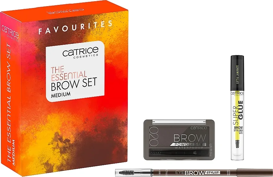 Set za obrve Catrice The Essential Brow Set Medium (powder/4g + pencil/1,6g + gel/4ml)