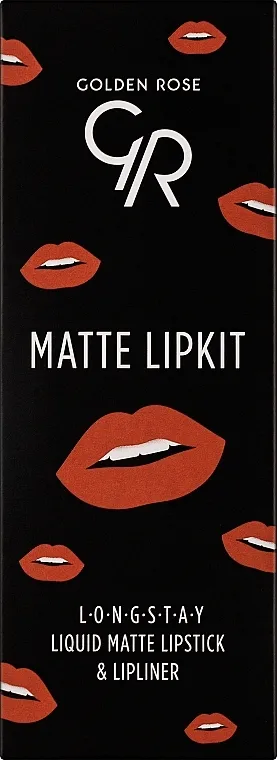 Set za usne Golden Rose Matte LipKit Warm Sable (lipstick/5.5 ml + lipliner/1.4g)