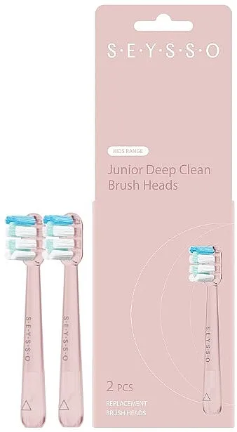 Seysso Junior Deep Clean Brush Heads Pink Glave za električnu četkicu za zube, 2 kom.