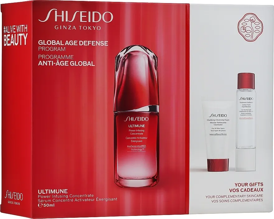 Shiseido Ultimune Global Age Defence Set (conc/50ml + foam/30ml + softner/30ml)