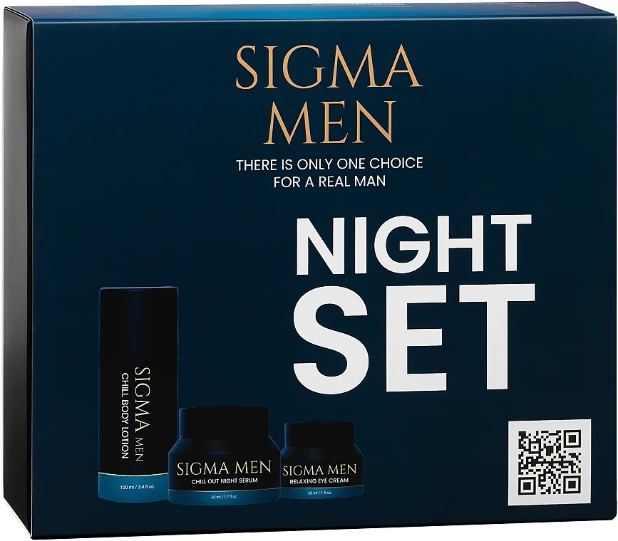 Sigma Men Night Set (f/ser/50ml + eye/cr/30ml + b/lot/100ml) Noćni set za negu