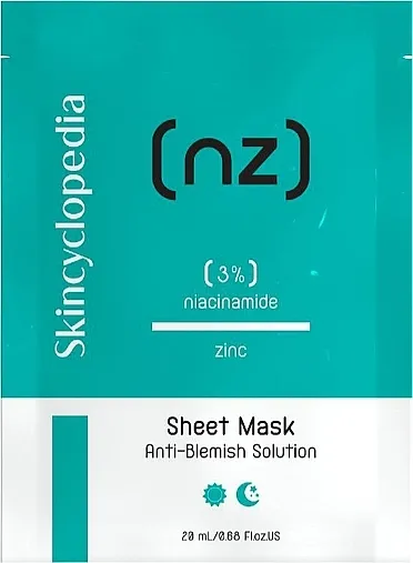 Skincyclopedia Sheet Mask Sheet maska za čišćenje protiv bubuljica sa niacinamidom