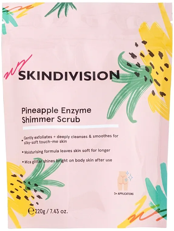SkinDivision Pineapple Enzyme Shimmer Scrub Scrub za tijelo od ananasa