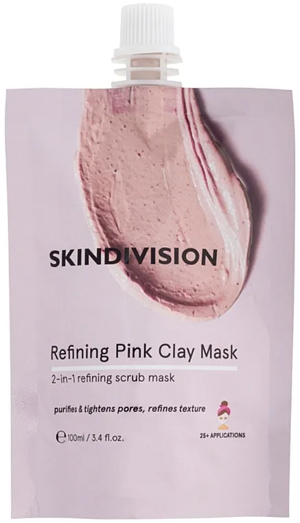 SkinDivision Refining Pink Clay Mask Maska za čišćenje 2-u-1