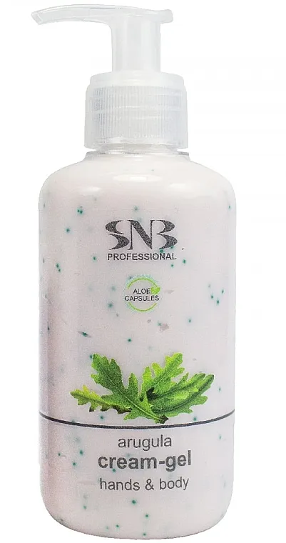 SNB Professional Hands And Body Cream-Gel Summer Care With Aloe Vera Spheres And Arugula Extract Krem-gel za ruke i telo sa granulama aloe vere i ekstraktom rukole