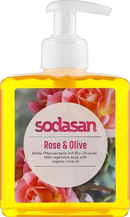Sodasan Liquid Rose-Olive Tonirajući tekući sapun s uljem ruže i masline