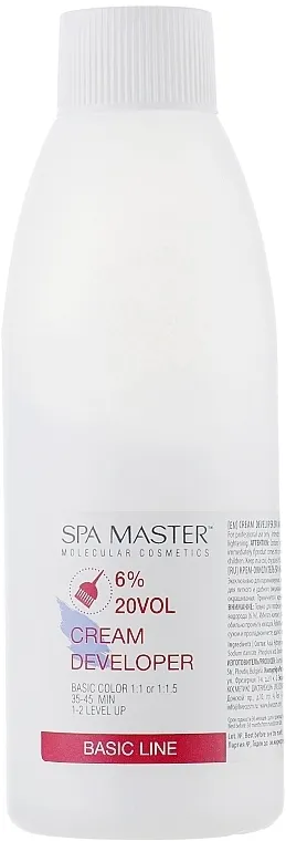 Spa Master Cream Developer 20 Vol Krem razvijač 6%