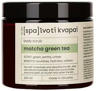 Spalvoti Kvapai Body Scrub Piling za telo Matcha zeleni čaj
