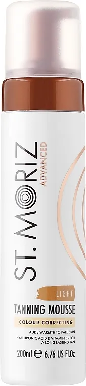 St.Moriz Advanced Colour Correcting Tanning Mousse Light Mousse za korekciju samotamnjenja, lagana