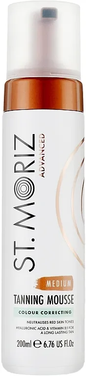 St.Moriz Advanced Colour Correcting Tanning Mousse Medium Mousse za korekciju samotamnjenja, srednje