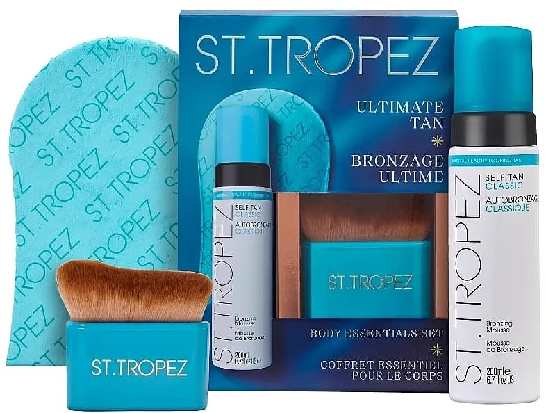 St.Tropez Ultimate Tan Body Essentials Kit (mousee/200ml + applicator + brush) Set