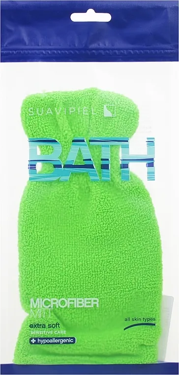 Suavipiel Bath Micro Fiber Mitt Extra Soft Krpa-rukavica za kupanje, svijetlo zelena