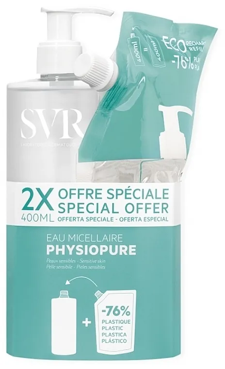 SVR Physiopure (micellar/water/400ml + refill/400ml) Set