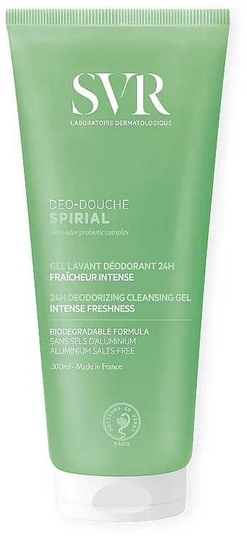SVR Spirial Deo-Douche Deodorizing Cleansing Gel Dezodorans gel za tuširanje, lice i kosu