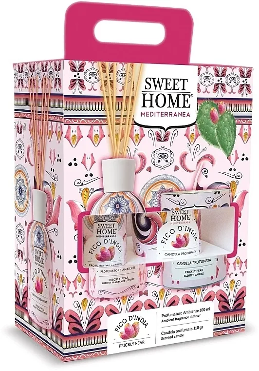 Sweet Home Collection Prickly Pear Gift Set (diffuser/100ml + candle/110g) Komplet