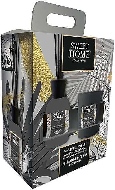 Sweet Home Collection Shades of Grey Gift Set (diffuser/100ml + candle/110g)