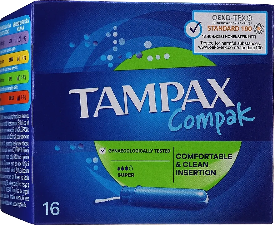 Tampax Compak Discreet Tampons Tamponi s aplikatorom, 16 kom