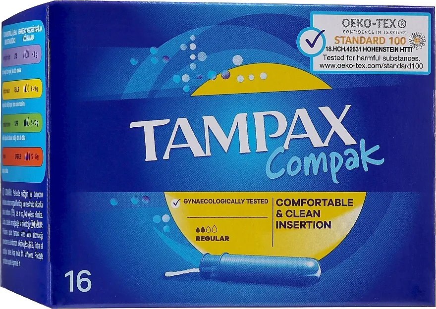 Tampax Compak Regular Tamponi s aplikatorom, 16 kom