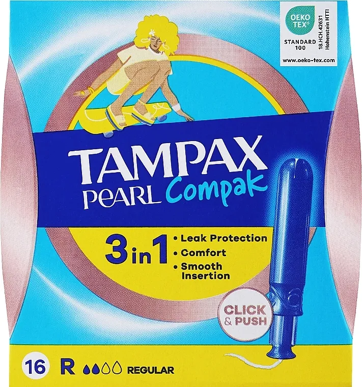 Tampax Pearl Compak Regular Tamponi s aplikatorom, 16 kom