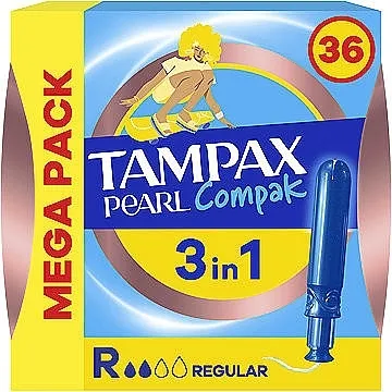 Tampax Pearl Compak Regular Tamponi sa aplikatorom, 36 kom.