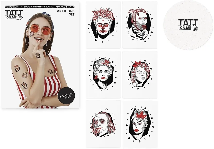 TATTon.me Art Icons Set Privremene tetovaže