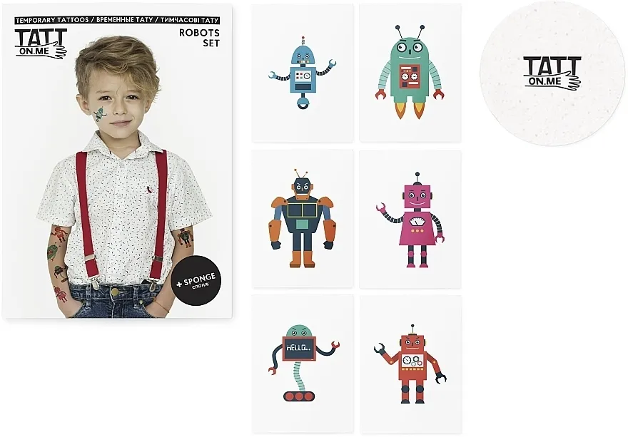 TATTon.me Robots Set Privremene tetovaže