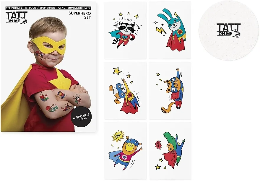 TATTon.me Superhero Set Privremene tetovaže