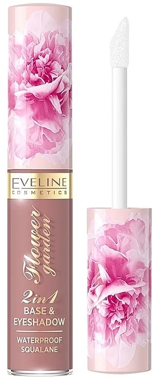 Tečna senka za oči Eveline Cosmetics Flower Garden 2in1 Base &amp; Eyeshadow