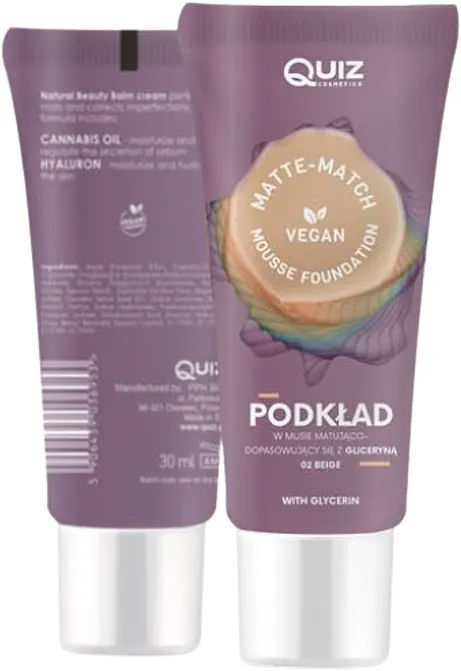 Tečni puder Quiz Cosmetics Matte-Match Mousse Foundation