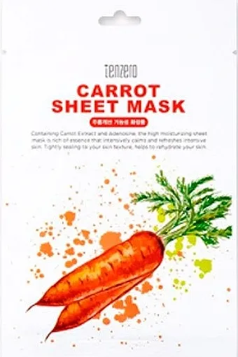 Tenzero Carrot Sheet Mask Maska u listićima sa ekstraktom šargarepe