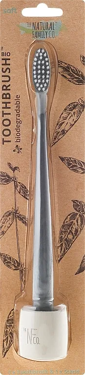 The Natural Family Co Bio Brush &amp; Stand Monsoon Mist Dječja četkica za zube, meka