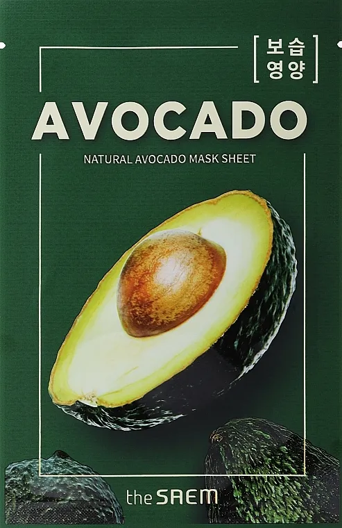 The Saem Natural Avocado Mask Sheet Sheet maska s ekstraktom avokada