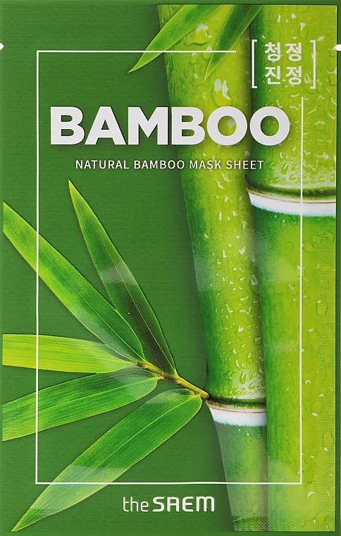 The Saem Natural Bamboo Mask Sheet Sheet maska za elastičnost kože s ekstraktom bambusa