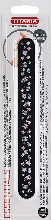 Titania Rapid Gloss Buffer &amp; Stick On Nails Turpija za poliranje, 17,5 cm, granulacija 400/400, 1460 B, crna