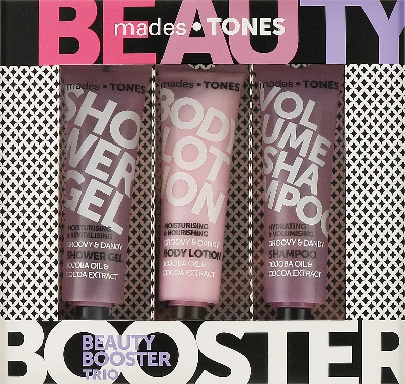 Tones Groovy &amp; Dandy Beauty Booster Kit (sh/gel/65ml + shmp/65ml + b/lot/65ml) Set "Zločesti"