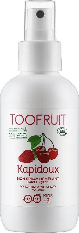 TOOFRUIT Kapidoux Sensetive Spray Lagani regenerator za kosu "Trešnja i jagoda"