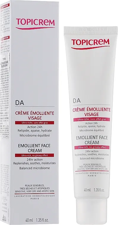 Topicrem DA Emollient Face Cream Omekšavajuća krema za lice