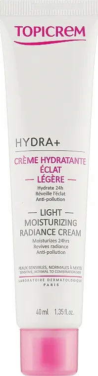 Topicrem Hydra + Light Moisturizing Radiance Cream Lagana hidratantna krema za blistavu kožu
