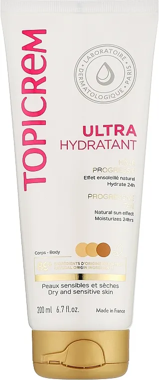 Topicrem Ultra-Moisturizing Progressive Tan Hidratantno mleko za samotamnjenje za suvu i osetljivu kožu