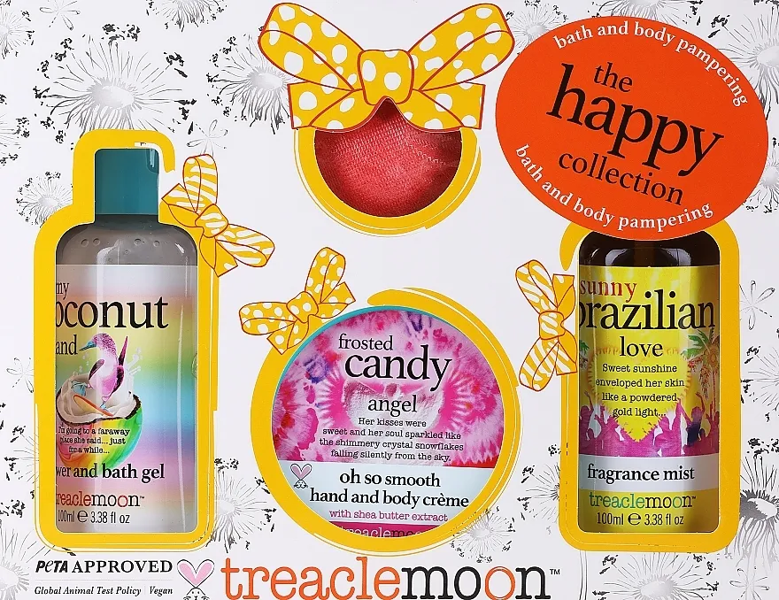 Treaclemoon The Happy Collection (sh/gel/100ml + mist/100ml + bath/riz/80g + h/b/cr/50ml) Set