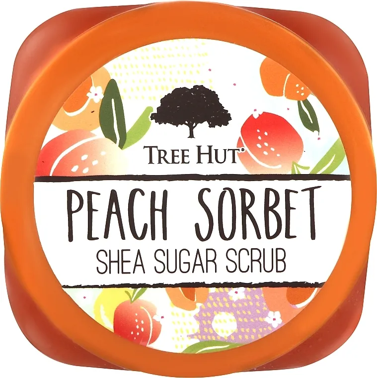 Tree Hut Peach Sorbet Sugar Scrub Piling za telo 'Breskvasti sorbet'