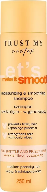 Trust My Sister Let's Smooth Shampoo Šampon za hidrataciju i zaglađivanje za kosu srednje poroznosti