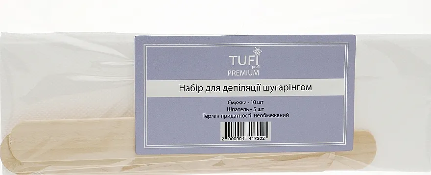 Tufi Profi (hairrem/strips/10pcs + putty/knife/5pcs) Set za šećernu depilaciju "Premium"