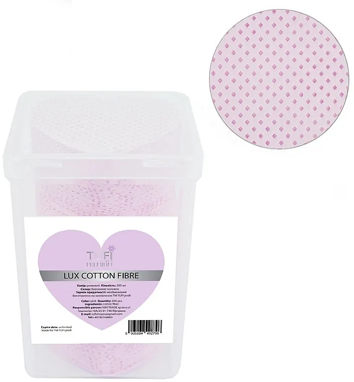 Tufi Profi Premium Lux Cotton Fibre Bezbojna srca, roze