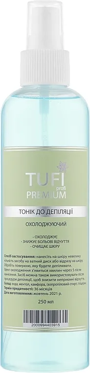 Tufi Profi Premium Tonic pre depilacije, rashlađujući